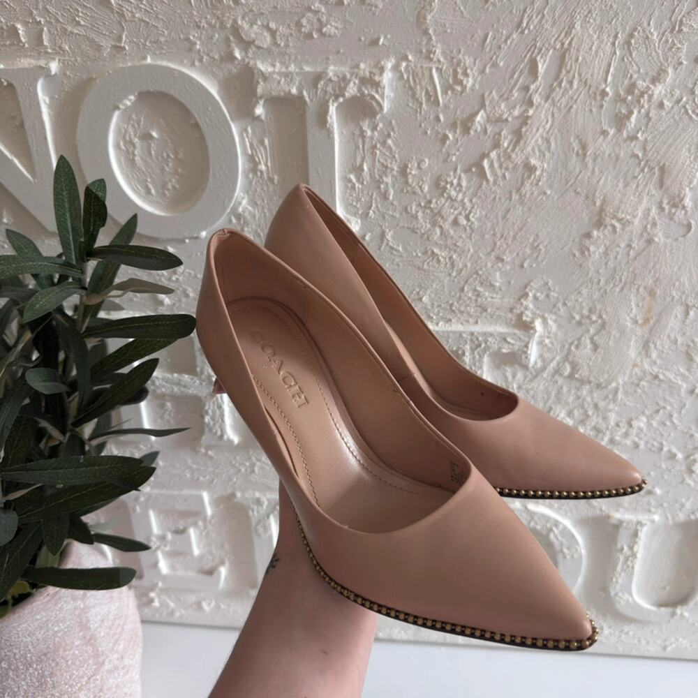 Coach Women's Waverly Leather Pump High Heel Shoes - Picture 5 of 15